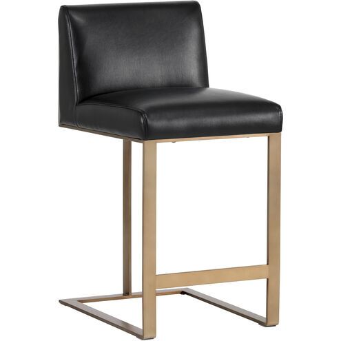 Dean 35.5 inch Antique Brass / Cantina Black Counter Stool